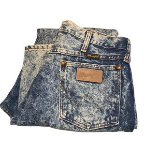 VTG Wrangler Men's Acid/Stone Wash Blue Jeans Size 32x32 Y2K Coastal Cowboy